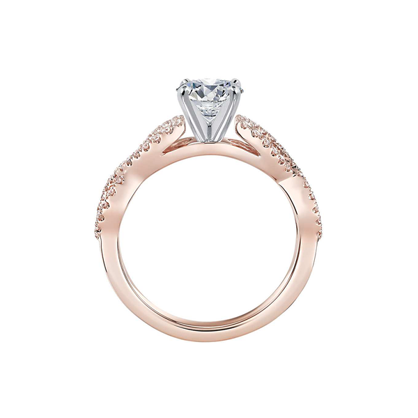 Infinity twist micropavé on sale diamond engagement ring