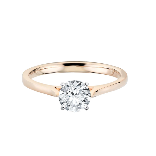 18k Yellow Gold Solitaire Petite Diamond Engagement Ring